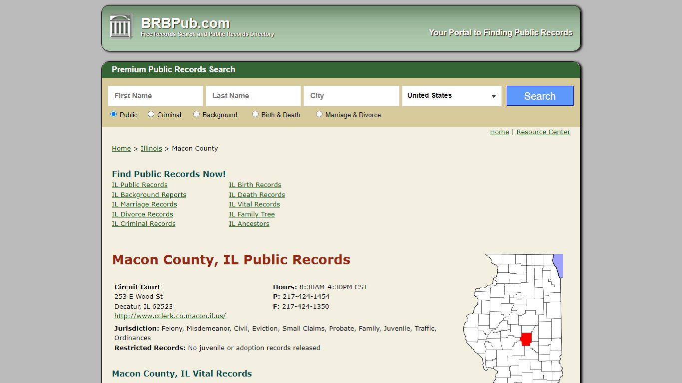 Macon County Public Records | Search Illinois Government ...