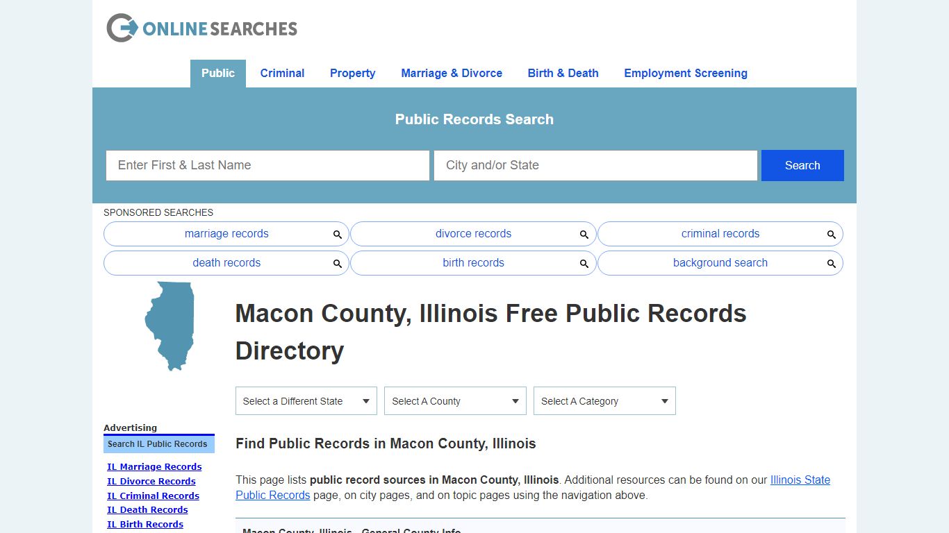 Macon County, Illinois Public Records Directory